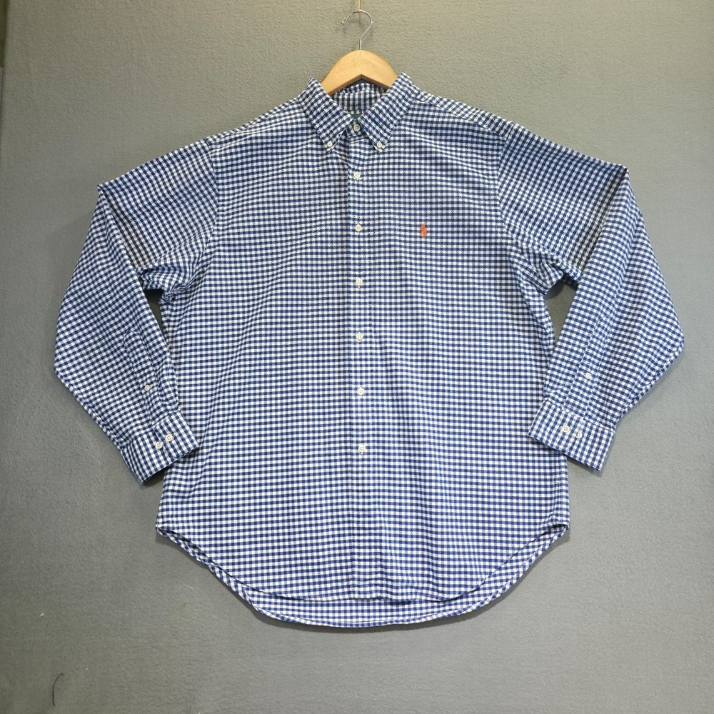 Ralph Lauren Men's Classic Fit Check Long‎ Sleeve Dress Shirt Size 17-34/35